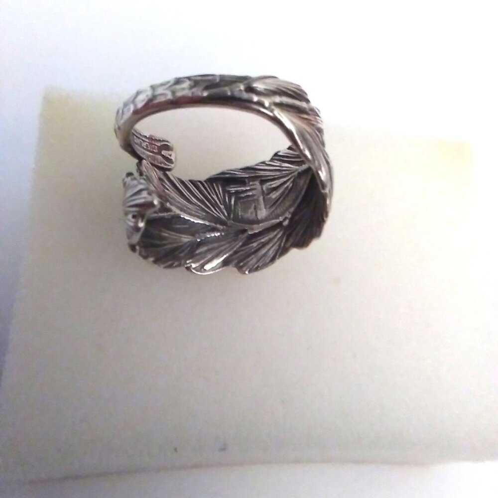 Pine Tree Sterling Spoon Ring - Picture 4 of 6